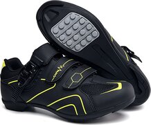 RAMBUX RAMBUX® - Fietsschoenen - MTB Schoenen Heren & Dames - Zwart Geel - Platte Zool - Wielrenschoenen - Klikschoenen - Mountainbike - Racefiets - Maat 43