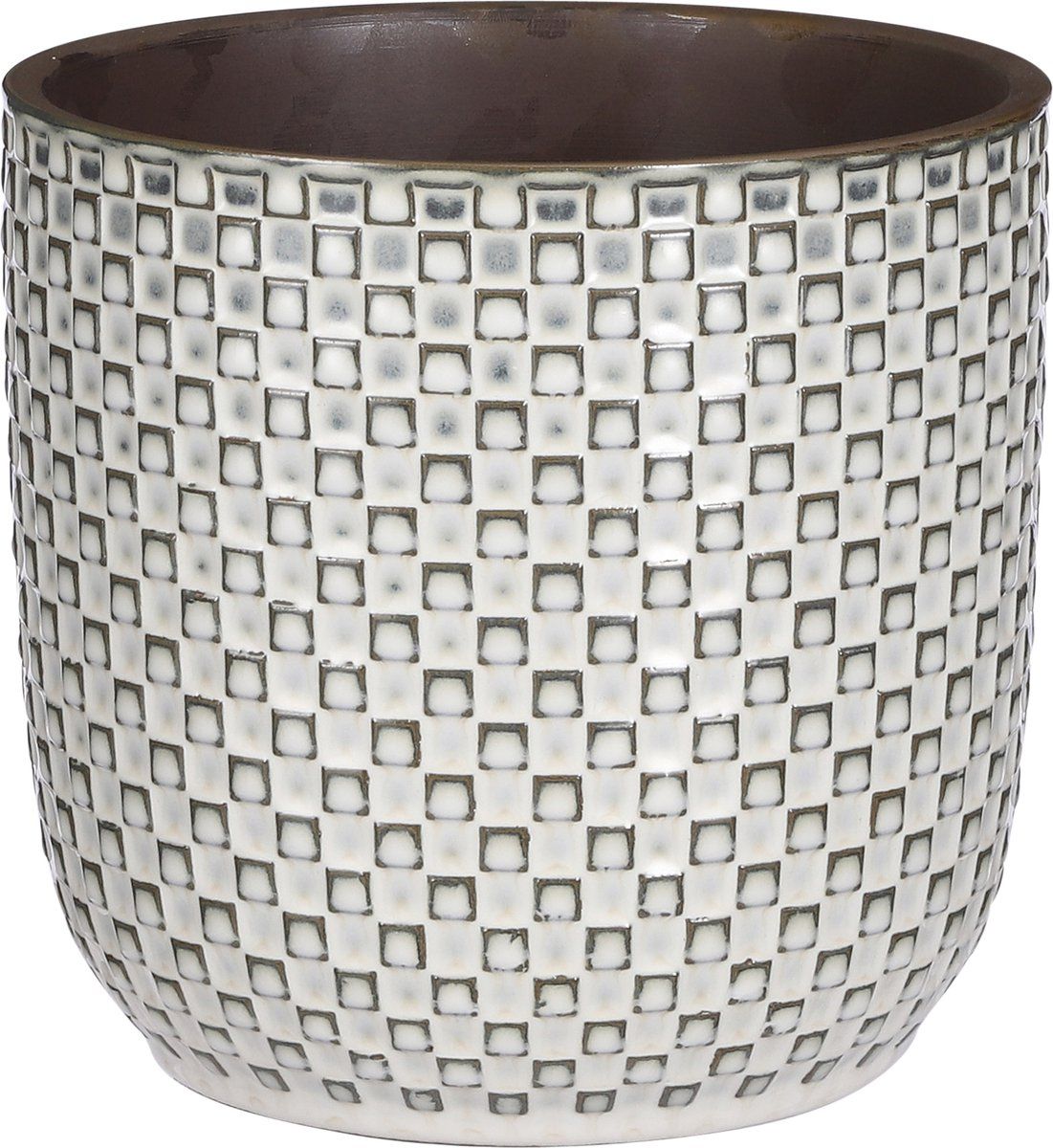 Mica Decorations Daan Bloempot - Wit - Ø19 x H17,5 cm - Keramiek