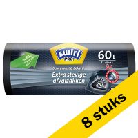 Swirl 8x Swirl Vuilniszakken PRO Extra Stevig 60 Liter (12 Stuks) - Aanbieding