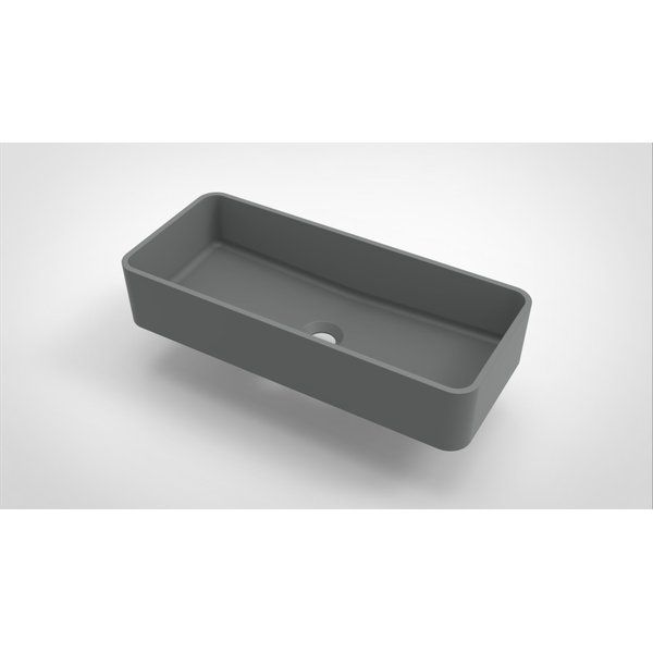 Arcqua Case opbouw waskom rechthoek 60x26cm mat grijs WAS452625