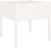vidaXL Plantenbak 70x70x70 cm massief grenenhout wit