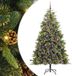 vidaXL Kunstmatige Scharnierende Kerstboom met Kegels Groen 210 cm