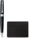 Sheaffer Balpen Giftset - 300/G9312 - Glans Zwart Chroom Plated - Met Creditcardhouder