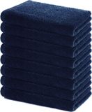 Lavea® Set van 8 Handdoeken 40x70 cm – Set Douchehanddoeken Zacht en Absorberend – 100% Katoen – Oeko-TEX 100 gecertificeerd – Wasbaar op 60°C – voor Badkamer en Toilet – Marineblauw
