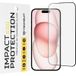 Techsuit Film de protection d'écran pour Apple iPhone 16 / 15, Verre trempé, Full Glue, Noir