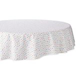 DII, Katoen, Multi Gekleurde Confetti Dots, Tafelkleed, 177,8 cm Rond