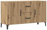 vidaXL Dressoir 100x36x60 cm bewerkt hout artisanaal eikenkleurig