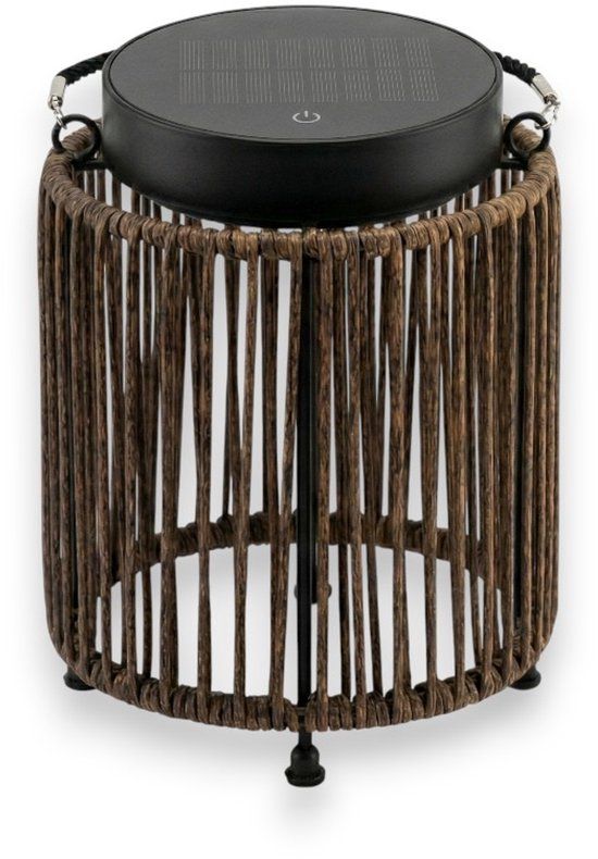 ZOLUNA Luca - Solar Lantaarn Buiten - Light Oak - 3 standen - 300 Lumen - Inclusief USB-C Kabel - IP44
