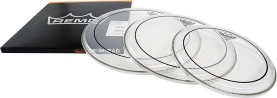 Remo velSet Pinstripe, clear, Fusion: 10",12",14" - Drumvellen set
