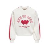ONLY KIDS ONLY GIRL rechtvallende sweater met print - ecru