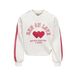 ONLY KIDS ONLY GIRL rechtvallende sweater met print - ecru