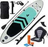 Relaxdays SUP board - opblaasbaar - met zitje - 320x80 cm - met peddel en pomp