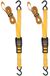 DEWALT DXBC90043 Zwart/Geel 1.25" x 35' Cam-Buckle Riemen - 700 lbs veilige werklast/2 lb breuksterkte, 2 Pack