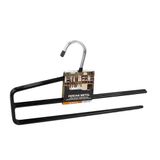 Confortime Set van 2 dubbele metalen rubberen hangers, meerkleurig, één maat