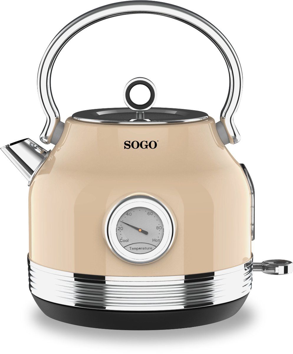 Sogo 7765 Retro Waterkoker - 1.8 L - 2200W - Zwart