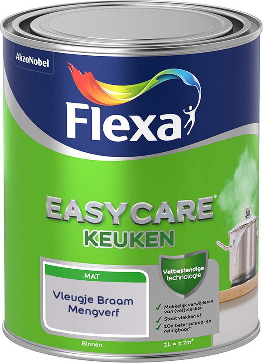 FLEXA Easycare Muurverf - Keuken - Mat - Mengkleur - Vleugje Braam - 1 liter