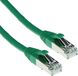 ACT Groene 25 meter LSZH SFTP CAT6A patchkabel snagless met RJ45 connectoren FB7725