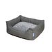 LUBEN Sofa Oxford S Grijs S, Zwart
