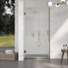 FortiFura Galeria Douchedeur - 70x200cm - 8mm - Veiligheidsglas - Ribbel - Helder/Geborsteld Koper