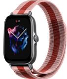 Strap-it Milanese Smartwatch band - Geschikt voor Amazfit GTS 3 - Rood/Roze