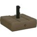 Base pour parasol de jardin remplissable 49x49x36.5 cm marron