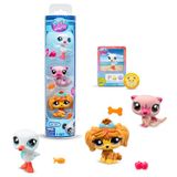 Bandai Littlest Pet Shop Pack met 3 huisdieren, accessoires, verzamelkaart en virtuele code, generatie 7, huisdieren #43#118#111, kinderen vanaf 4 jaar +