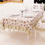 PETTI Artigiani Italiani - Tafelkleed, tafelkleed, tafelkleed met kunststof coating van katoen, design cirkel beige X12 plekjes (140 x 240 cm) 100% Made in Italy