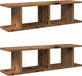 vidaXL Wandschappen 2 st 75x18x20 cm bewerkt hout oud houtkleurig