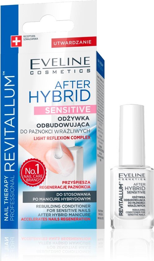 Eveline Cosmetics Nagel Therapy Professional Revitallum After Hybrid Gevoelige Nagel Conditioner 12ml