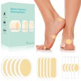 SURFOU 36 Stuks Blarenpleisters, Waterdichte Hydrocolloïde Gel-pads Tegen Wrijving, voor Hiel, Tenen en Voet, Mixformaten voor Dagelijks Gebruik, Sport en Outdoor