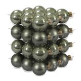 Othmar Decorations Kleine kerstballen - 36x st - legergroen - D4 cm - glas - kerstversiering