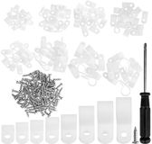 Unyqoos® Complete set van 221 witte nylon kabelklemmen