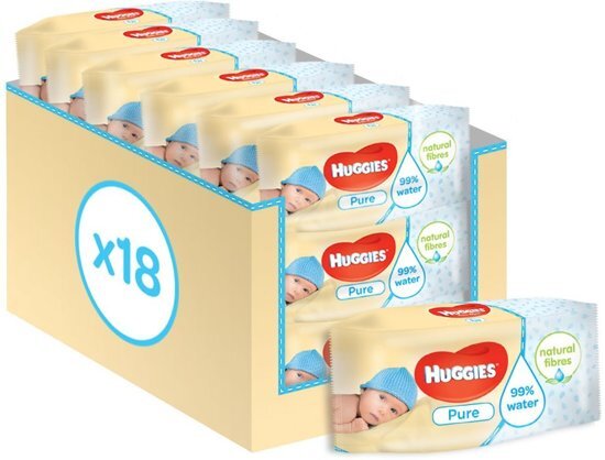 Huggies Pure - 1008 Stuks 18x56 - Babydoekjes