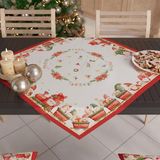 PETTI Artigiani Italiani - Kersttafelloper, tafelloper voor de kerstkeuken, tafelloper 90 x 90 cm, tafelkleed Gnomo, 100% Made in Italy