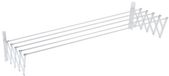Sauvic 110 cm fil à linge extensible avec revêtement plastique argent