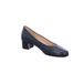 Ara Pumps Blauw Leer Blokhak 3-4 cm Ronde Neus