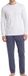 Mey Heren pyjama Basic, Lange mouw, Geruit, Donkerblauw / Wit, Katoen, Maat XL