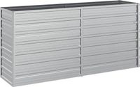 vidaXL Plantenbak verhoogd 160x40x77 cm gegalvaniseerd staal zilver