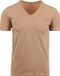 OLYMP T-Shirt V-Hals beige Heren Maat XXL Body-fit