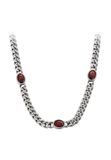 Gaya Ketting robijnrood / zilver