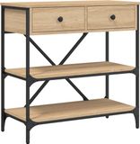 vidaXL Wandtafel Sonoma eiken 75x34,5x75 cm bewerkt hout