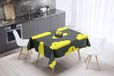 Bonamaison Tafelkleed, Anti-Mold, Sneldrogend, Waterdicht, 100% Polyester Tafellaken, Neon Geel, Rook, 140 x 140 Cm