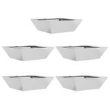 vidaXL Plantenbak - 5 stuks - Zilver - 50 x 50 x 15 cm - Gegalvaniseerd staal