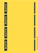 Leitz 16852015 étiquettes rectangulaires jaunes pour classeurs standard 19,2 x 6,1 cm