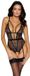 Cottelli LINGERIE Adembenemend Stijlvolle Open Stringbody L Zwart