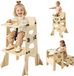 Vevor Tour d'apprentissage pour enfants de 1 à 5 ans, chaise d'apprentissage en bois réglable en hauteur, ensemble table et chaise Montessori, tour d'apprentissage avec tableau noir et dossier pour plan de travail de salle de bain et de cuisine