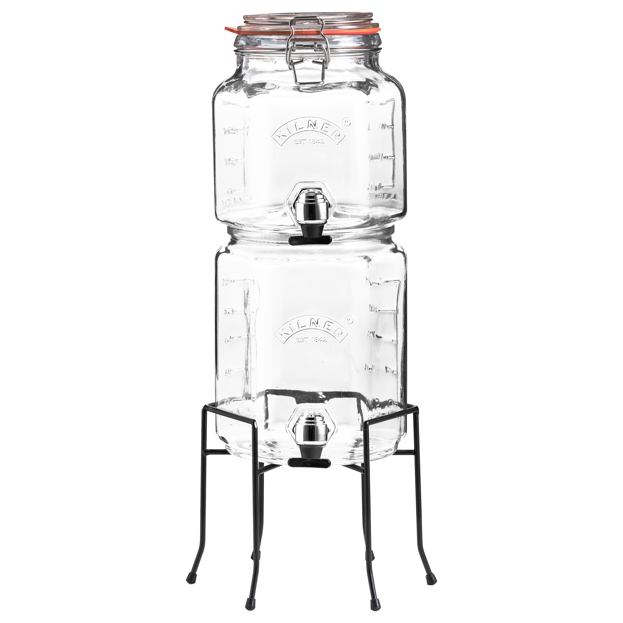 Kilner Stackable Jar Set With Dispensing Taps & Stand