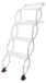 StarTech Dakluikladder - Wandgemonteerde klapladder - Telescopische uitschuifladder - 4 treden - Staal - Wit