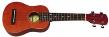 GEWA Soprano Ukulele Almeria – roodbruin – lindehouten body – matte lak – 350 mm mensuur – palissander toets – open mechanieken