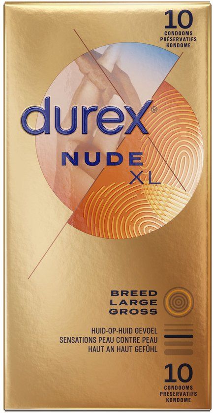 Durex Nude XL Condooms - 10 stuks - Ultra Dun - Huid op Huid gevoel